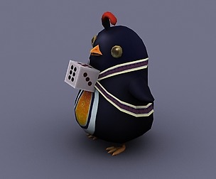 funny chicken black