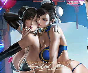Chun-li x Tifa NSFW+SFW pack
