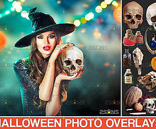 Halloween overlay &Skull png. pumpkin overlays,
