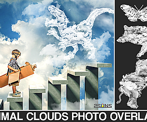 White cloud backdrop & Blue sky