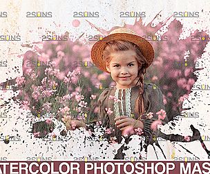 Watercolor clipart & Watercolor overlay,