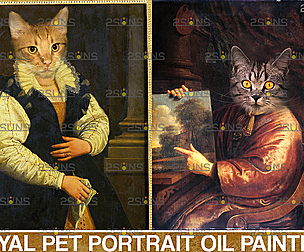 Royal pet portrait & Pet portrait background
