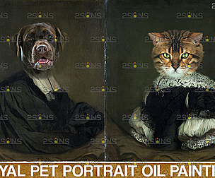Royal pet portrait & Pet portrait background