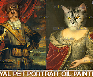 Royal pet portrait & Pet portrait background