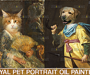 Royal pet portrait & Pet portrait background
