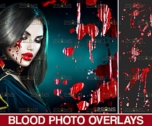Blood tear drop photoshop overlay & Distressed