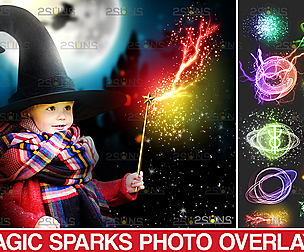 Magic wands photoshop overlay & Gold overlay