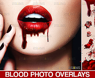 Blood overlay & Tear drop photoshop overlay