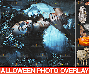 Halloween overlay & Fog overlay, Skull
