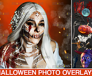 Halloween clipart & Halloween overlay,