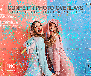 Confetti overlay photoshop & Confetti png