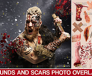 Blood overlay & Distressed background
