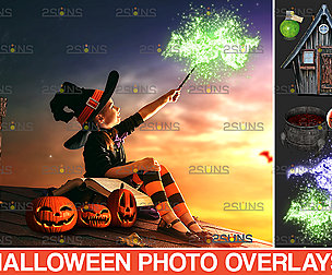 Sparkler overlays & Halloween overlay, Magic