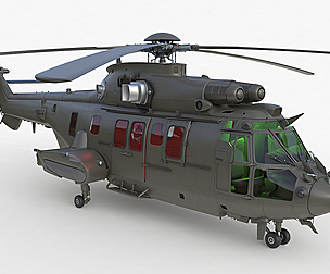 Eurocopter EC 725 3ds max Vray
