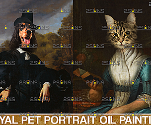 Royal pet portrait & Pet portrait background