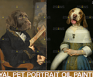 Royal pet portrait & Pet portrait background