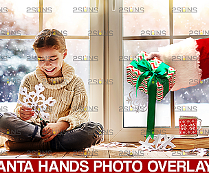Santa hand overlay & Christmas overlay
