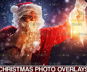 Christmas light overlay & Digital gold overlay
