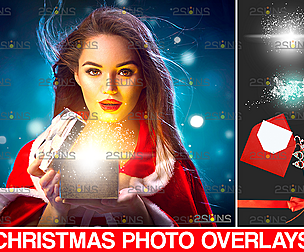 Christmas light overlay & Digital gold overlay