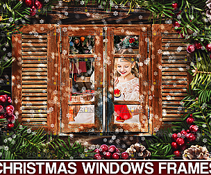 Christmas window overlay & Snow overlay