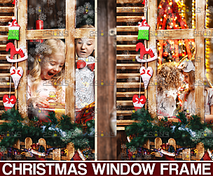 Christmas window overlay & Snow overlay