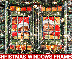 Christmas window overlay & Snow overlay,