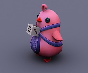 funny chicken pink