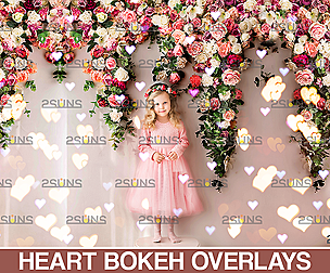 Valentine overlay & Photoshop overlay: Bokeh heart
