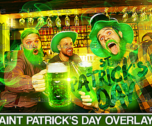St Patricks day digital background & overlay