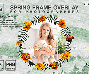 Backdrop flower overlay & Photoshop overlay