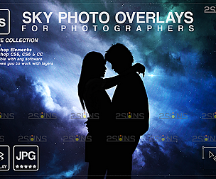 Night sky photo overlays & Photoshop overlay