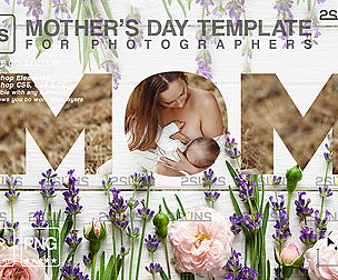 Mothers day cards template & Mothers day overlay