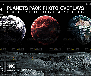 Planets Photoshop overlay & Galaxy backdrop