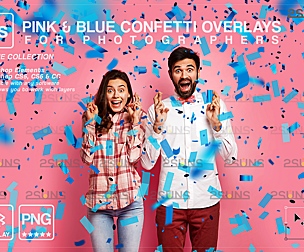 Gender reveal confetti overlay photoshop