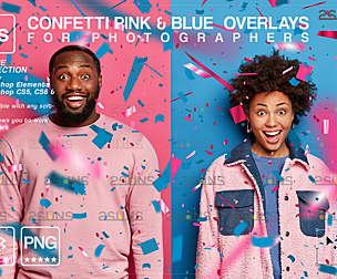 Gender reveal confetti overlay & Baby shower