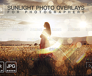 Sunshine overlays & Photoshop Overlay: Sunlight