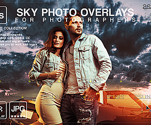 Night sky photo overlays & Blue sky