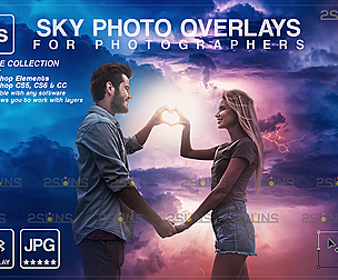 Night sky photo overlays & Photoshop overlay