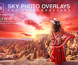 Night sky photo overlays & Blue sky overlays