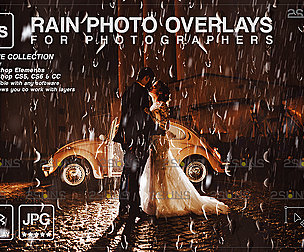Rain overlay & Photoshop overlay: Water overlays