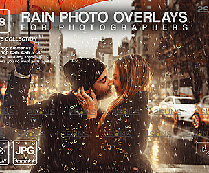Rain overlay & Photoshop overlay: Water overlays