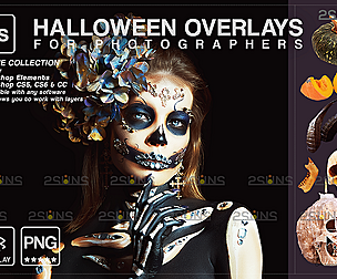 Halloween overlay & Halloween digital backdrop