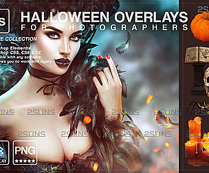 Halloween overlay & Halloween digital backdrop