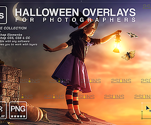 Halloween overlay & Halloween digital backdrop