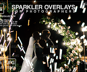 Sparkler overlay & Photoshop overlay
