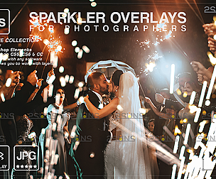 Sparkler overlay & Photoshop overlay