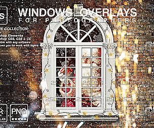 Christmas window overlay & Christmas overlay