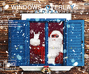 Christmas window overlay & Christmas overlay