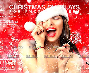 Blowing glitter overlays & Christmas overlay