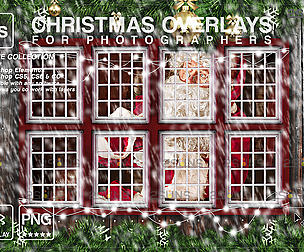 Christmas window overlay & Christmas overlay